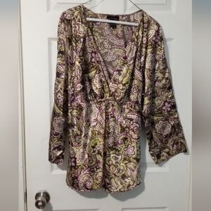 Lane Bryant Paisley V-Neck Tunic